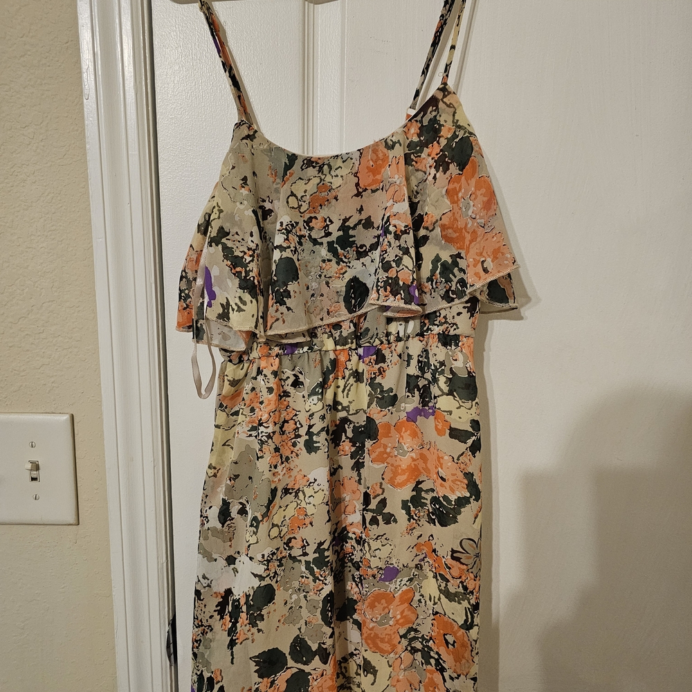 Charlotte Russe Multicolor Floral Spaghetti Strap Dress